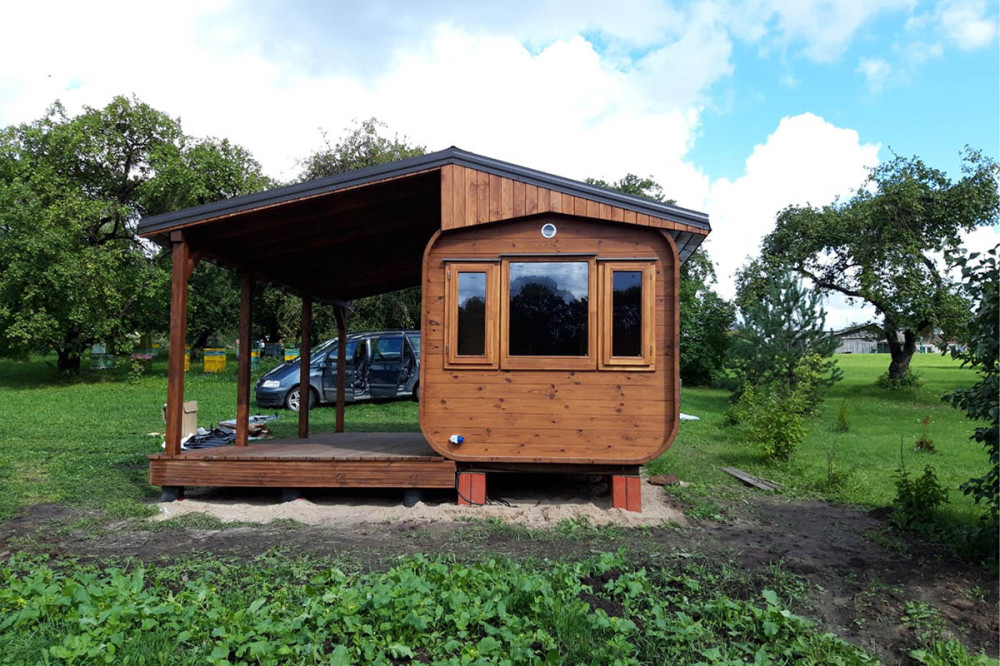 Sauna rechteckig mit Terrasse 6,00m Timberart image 10