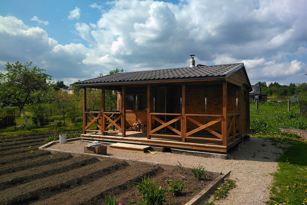 Sauna rechteckig mit Terrasse 6,00m Timberart image 10